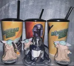 マンダロリアン・アンド・グローグー★トッパーフィギュア付きドリンクカップ３種