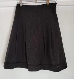 ドット柄フレアスカート ひざ丈 W61cm
