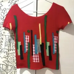 me ISSEY MIYAKE ストレッチプリーツ 総柄 半袖トップスのサムネイル