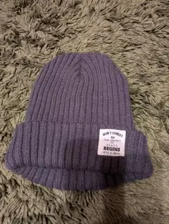 グレー ニット帽 アクリル 100%