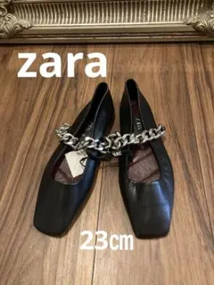 ZARA ブラック フラットシューズ 35