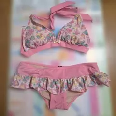 2*中様 ピンク くま柄 ビキニ セパレート水着 SWIMMERのサムネイル