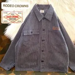 ロデオクラウンズ ヒッコリー ストライプ カバーオール RODEO CROWNS