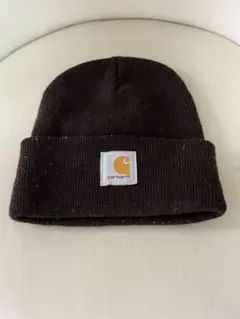 美品　USA製カーハート　Carhartt ニット帽　ワンサイズ　茶