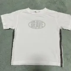 Bebe110cm BRAVEロゴ入りホワイトTシャツ