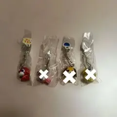 チョコボーロお茶犬　ストラップ　4個