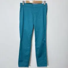 ユニクロ　スキニーパンツ　グリーン　ストレッチ　レディース　ウエストゴム　S