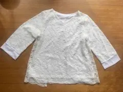 コムサイズム フラワー＆リーフモチーフ レースブラウス