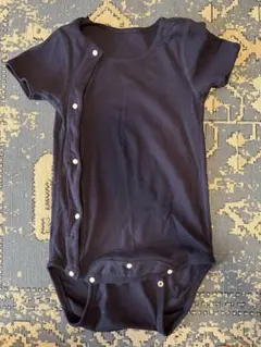 コットン前あきボディスーツ120cm【69NAVY】