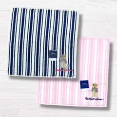 POLO RALPH LAUREN ストライプ　ポロベア　タオルハンカチ