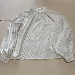 ドット　ブラウス　未使用品