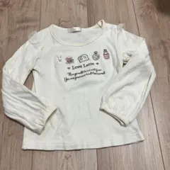 女の子 長袖Tシャツ 100cm 刺繍
