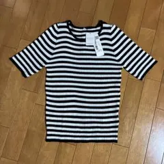 ボーダー半袖カットソー