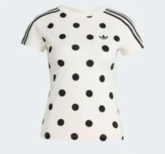 adidas 水玉　アディダスドット　スリムフィット カリ水玉半袖Tシャツ adidas アディダス スリムフィット カリ水玉半袖Tシャツ ドット ブルー