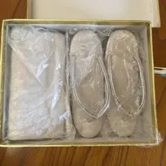 草履 バッグ セット シルバー