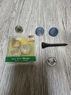 【ゴルフ】24KT G.Plated USA 金メッキマーカー　その他セット