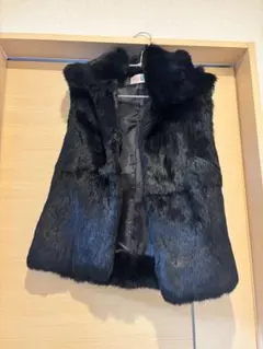 黒のファーベスト(ラビットファー)