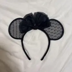 ディズニー カチューシャ ドット チュール ブラック