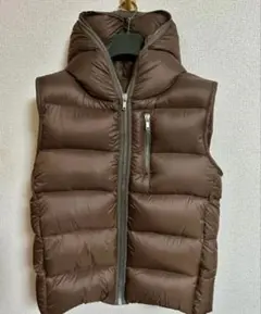 Loro Piana カシミヤ混 ベスト フード ジップ オリーブ サイズ40