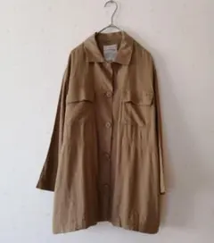 本日最終スタディオクリップ新品6160円ベージュ 麻52%シャツジャケット