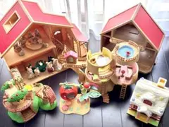 【5/6まで値下げ】シルバニア　お家6点＋小物まとめ売り　廃盤有