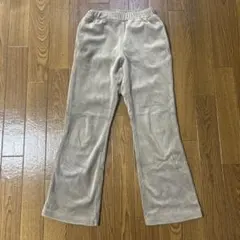 コーデュロイ ベージュ フレアパンツ