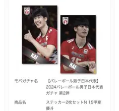 【バレーボール男子日本代表】2024バレーボール男子日本代表ガチャ 甲斐優斗