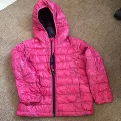 フード付きキルティングダウンコート 110サイズ ピンク