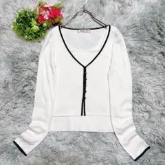 【アプワイザーリッシェ】 カーディガン リブニット アンサンブル （M） 可愛い