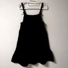 zaraキッズ黒　キャミワンピース　裾フリル