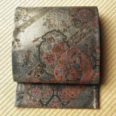 フォーマル　正絹袋帯　花柄