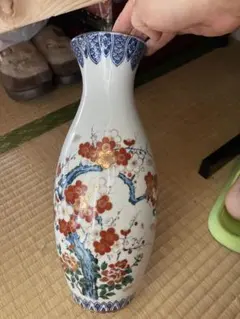 有田焼 今泉今右衛門 色鍋島 錦南天絵 花瓶 - メルカリ