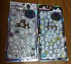 【正規品】ジュエルプチドロップ　ストーンつき　しろくろドロップ シマエナガ2枚組