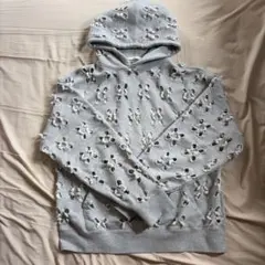 SLY グレー フード付きパーカー穴あきデザイン