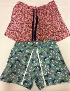 UNIQLO ショートパンツ 2枚セット リラコ　花柄 Mサイズのサムネイル