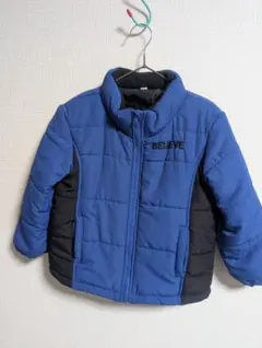 【週末値下中】　BELIEVE キルティングダウンコート 青黒 110cm~