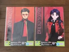 エヴァンゲリオン　一番くじ　H賞　クリアポスター　ミサト、ゲンドウ　計2種セット