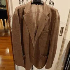 *値下げ*ランバンコレクション　麻テーラードジャケット ブラウン