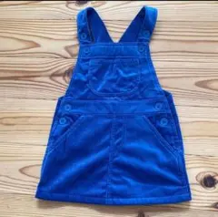 【匿名配送】無印良品　ジャンパースカート　ブルー　コーデュロイ　サイズ100