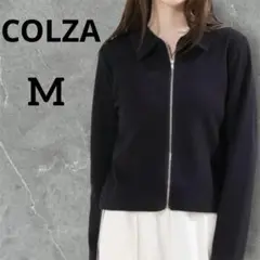COLZA Honeys ジップ使いカーデ ジッパー付きジャケット ブラック M