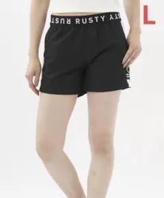 rusty レディース　水着　ボードショーツ　黒　L