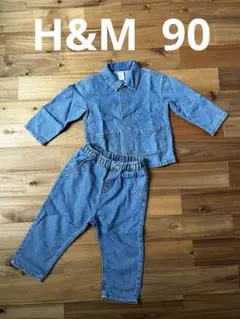 H&M デニム　セットアップ　90