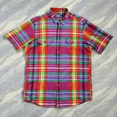 polo by Ralph Lauren マドラス チェック 半袖 シャツ Lのサムネイル