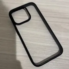 美品✨iPhone 14 Pro 用 クリアケース ブラックフレーム カメラ保護