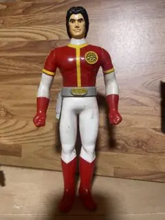 戦隊ヒーロー レッド ソフビ フィギュア ダイナマン1983年製 東映