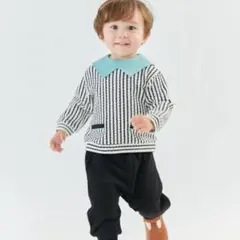moimolin ストライプ柄セットアップ 80cm