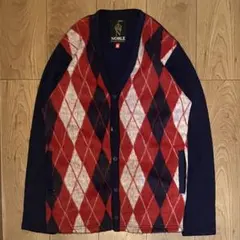 NOBLE アーガイル柄 カーディガン Mサイズ モヘア風
