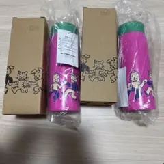 グラニフ 石黒亜矢子 ステンレスボトルセット　水筒 化け猫 赤斑 バターの虎 グラニフ 石黒亜矢子 ステンレスボトルセット 水筒 化け猫 赤斑 バター