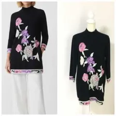 美品　LEONARD レオナール　カシミヤ シルク　チュニック　ニット　42のサムネイル