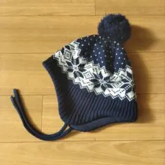 キッズ　ニット帽　 スノー柄　雪の結晶